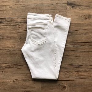 Old Navy White Distressed Skinny Jeans